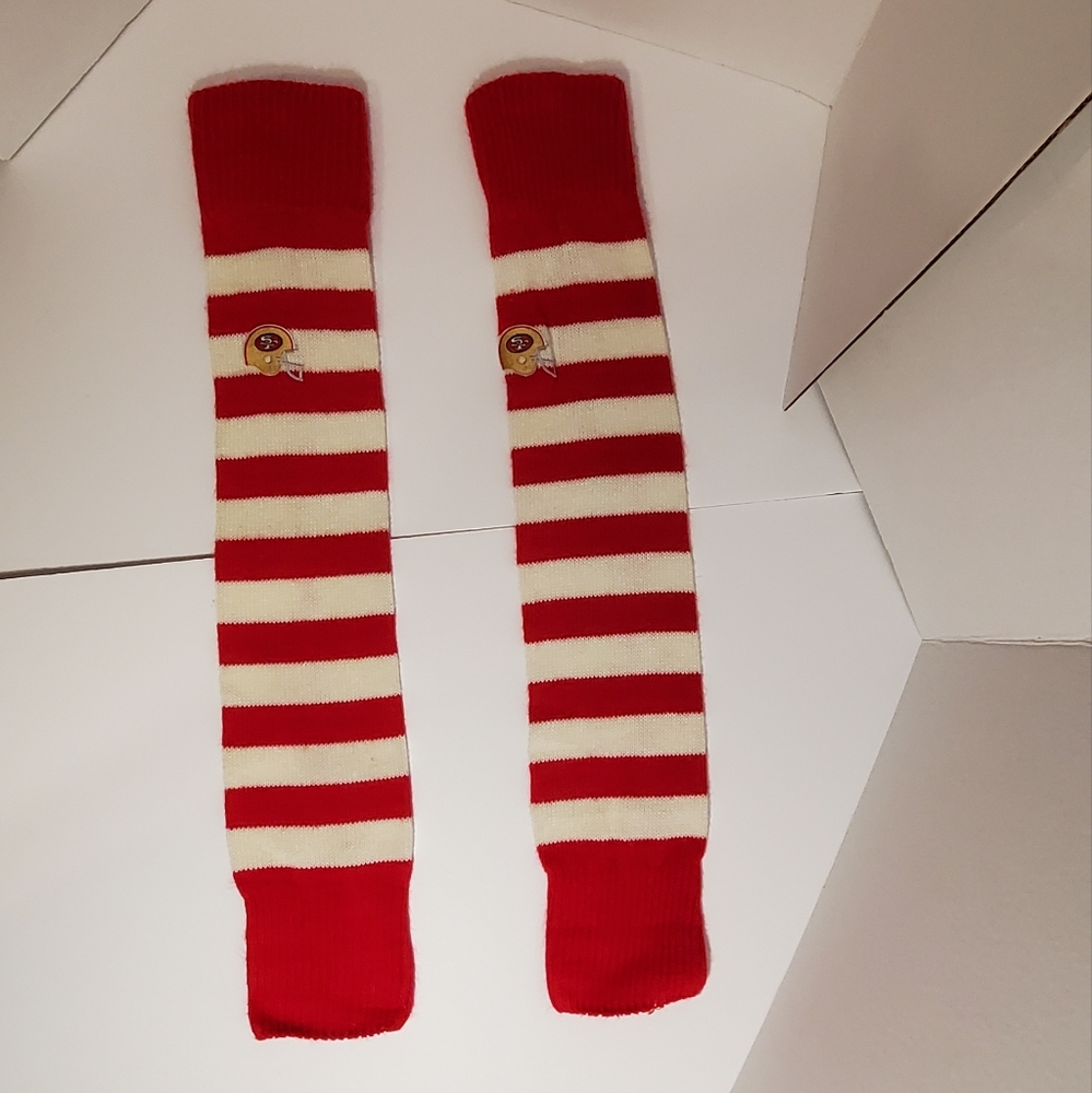 Vintage 1980's San Francisco 49ers Leg Warmers Arm Warmers EVC. One Size